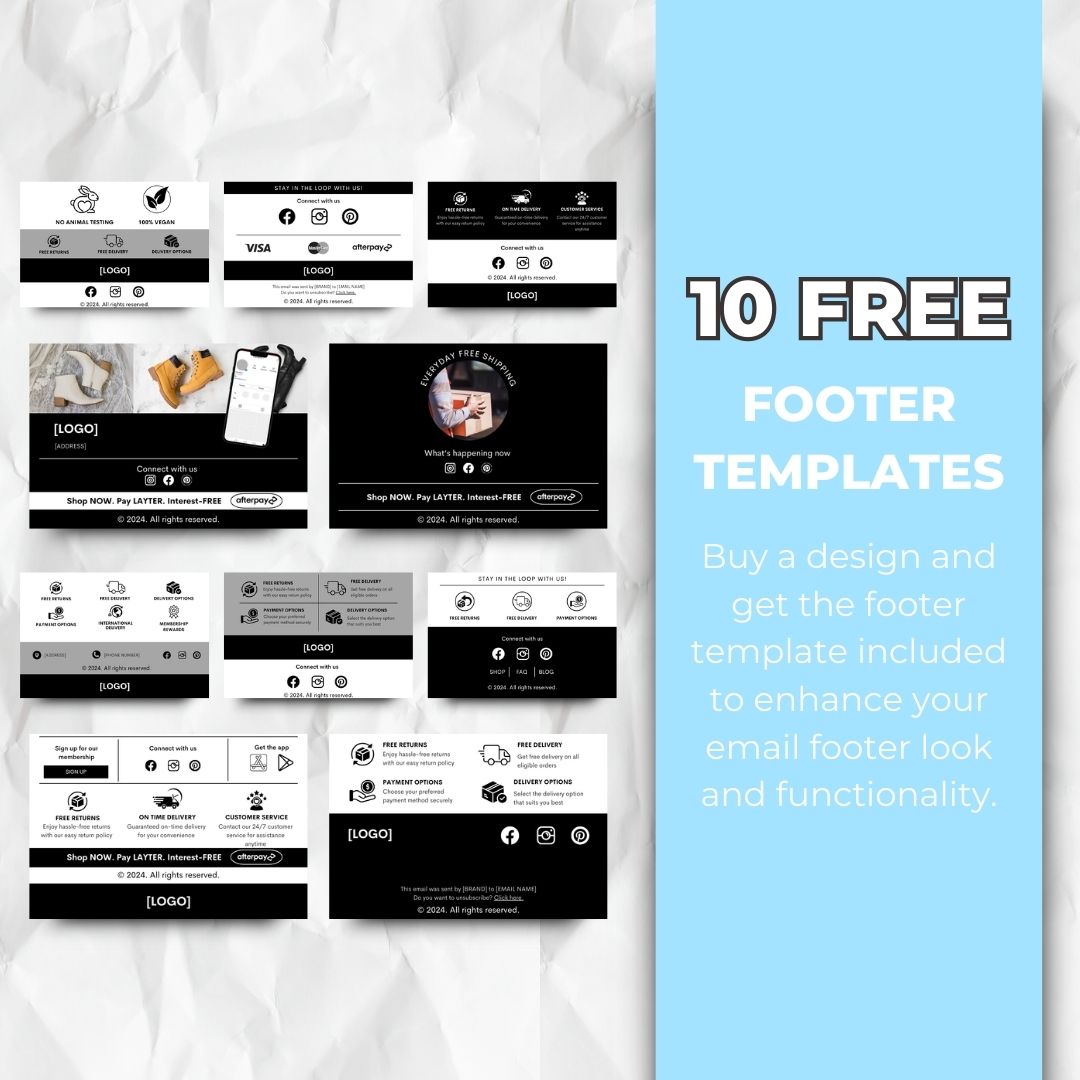 Christmas email footer template