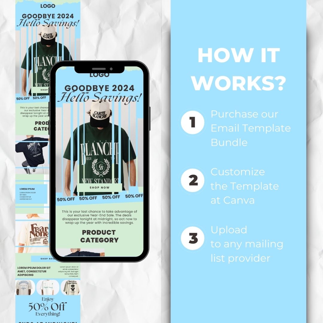 how the Christmas email template works
