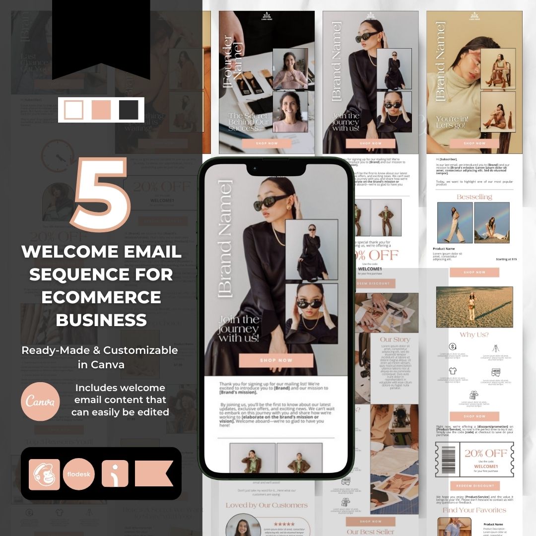 Minimalist Welcome email sequence template