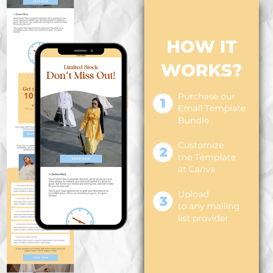 how the email template works