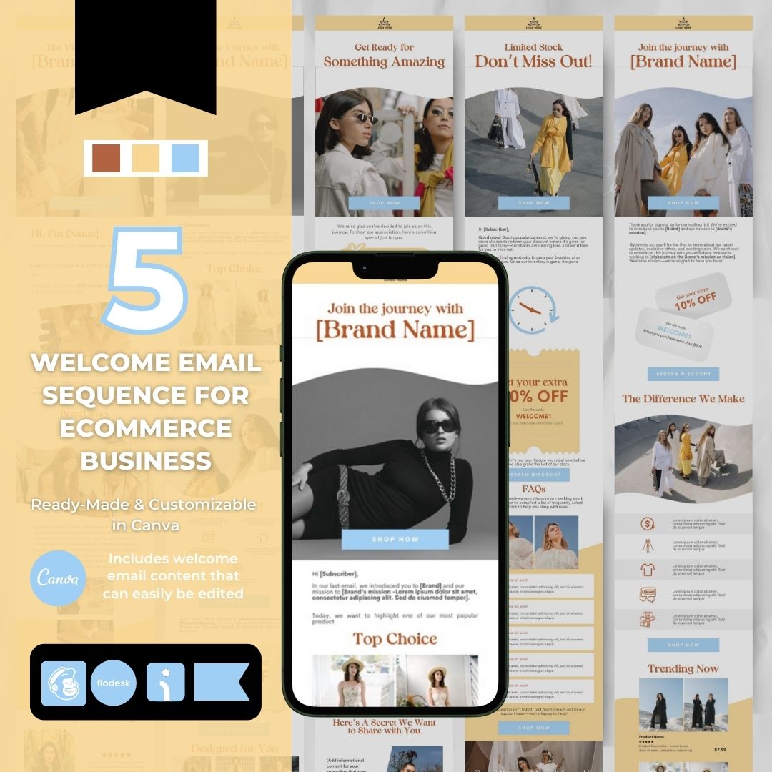 Minimalist Welcome email sequence template