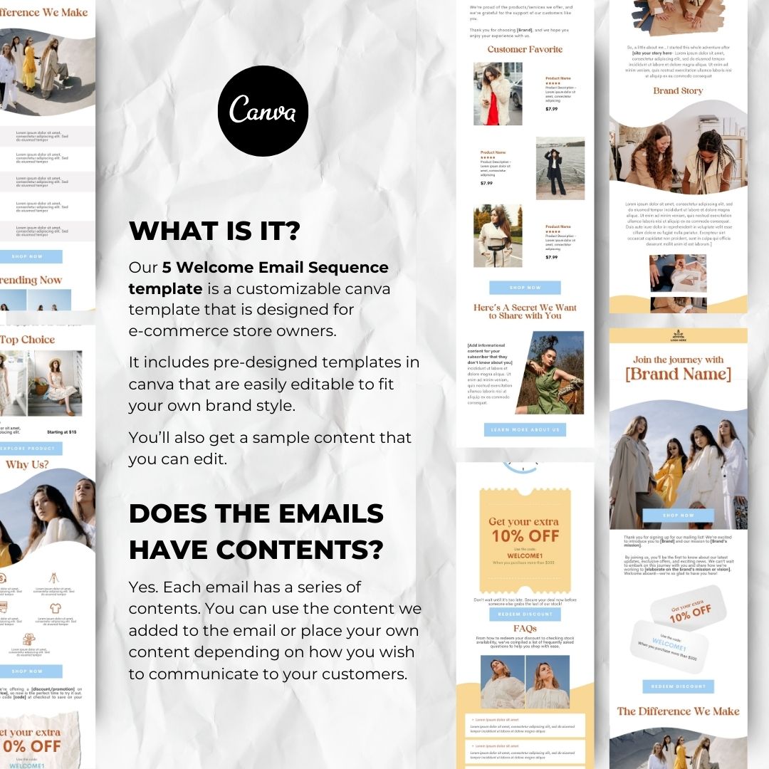 Customizable canva template