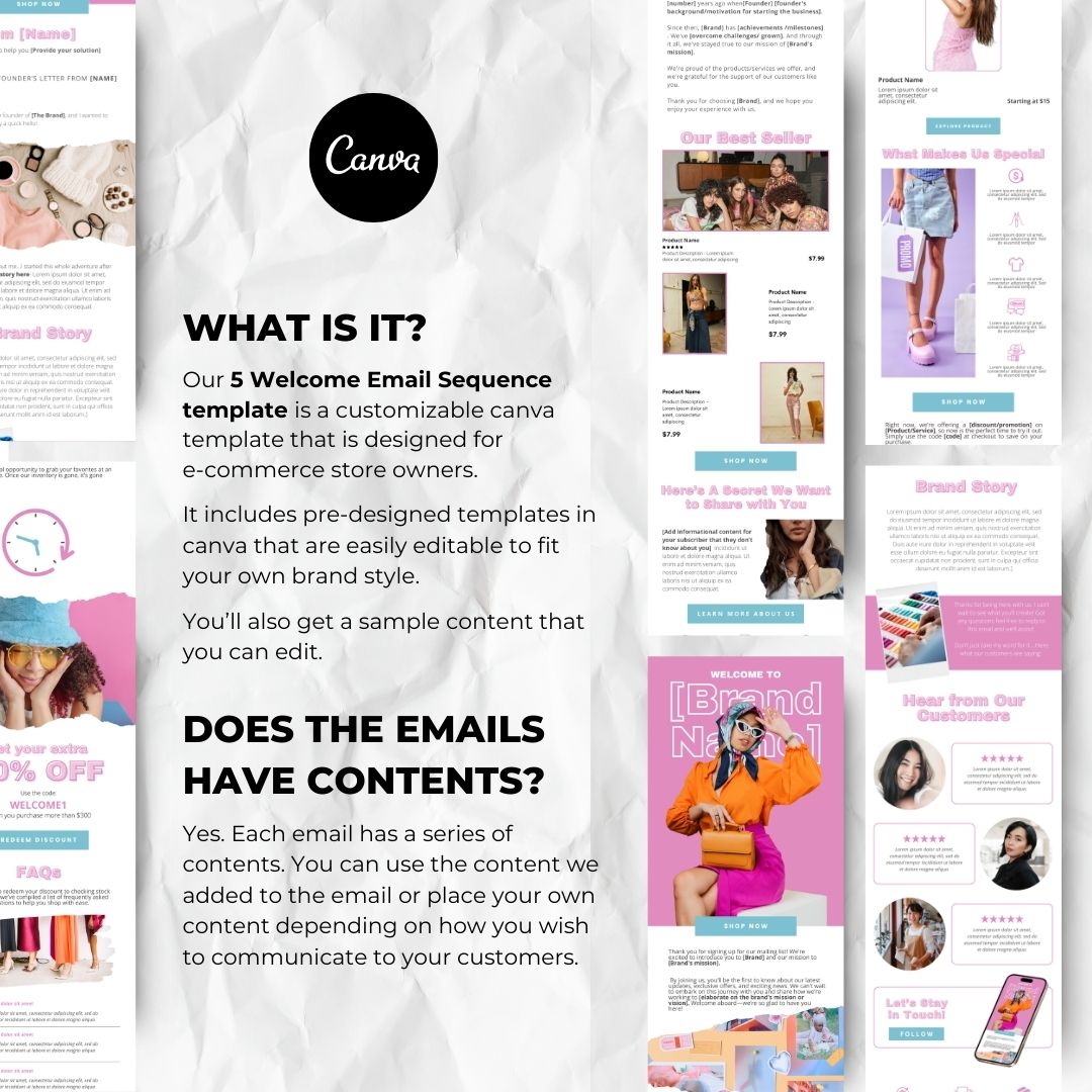 Customizable canva template