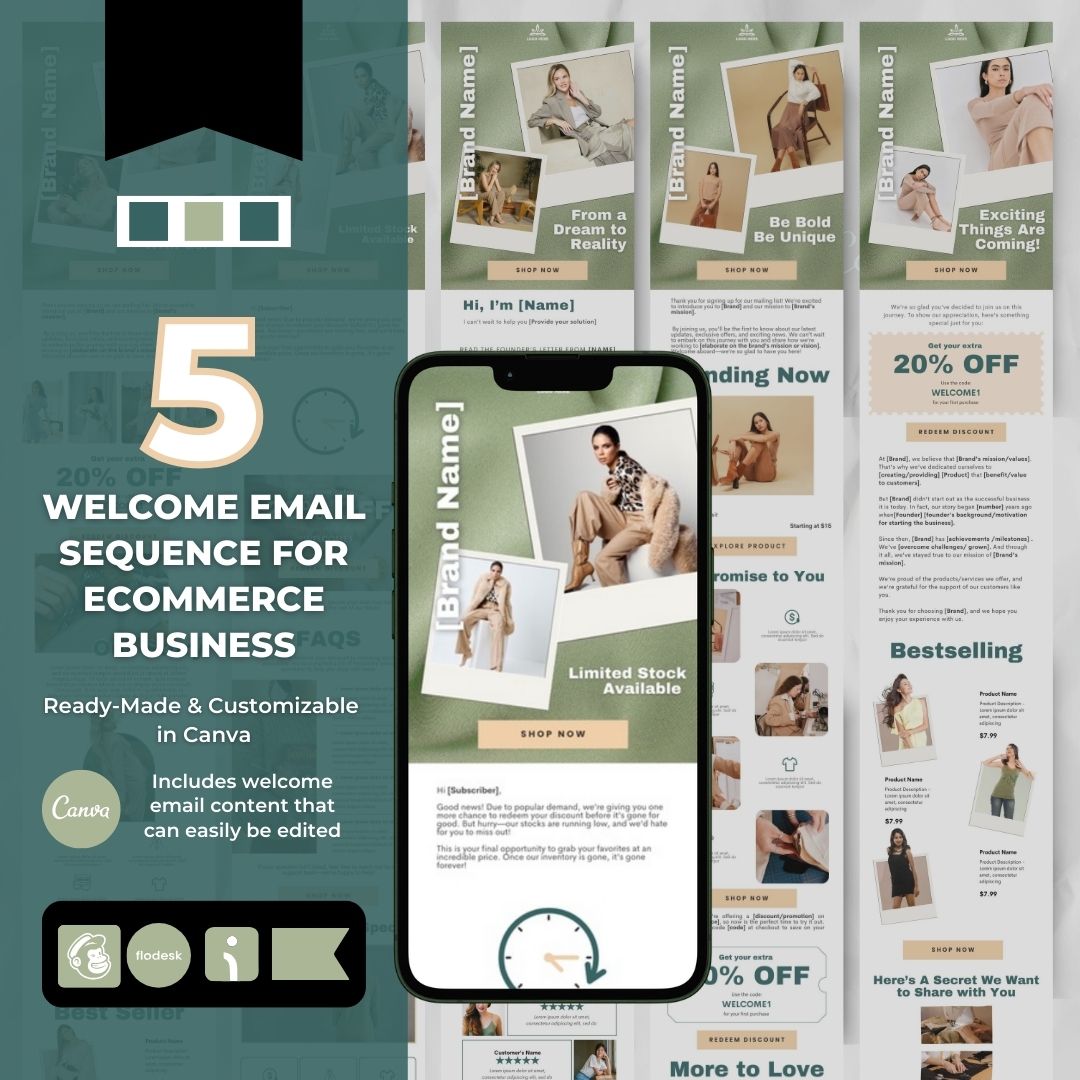 Minimalist Welcome email sequence template
