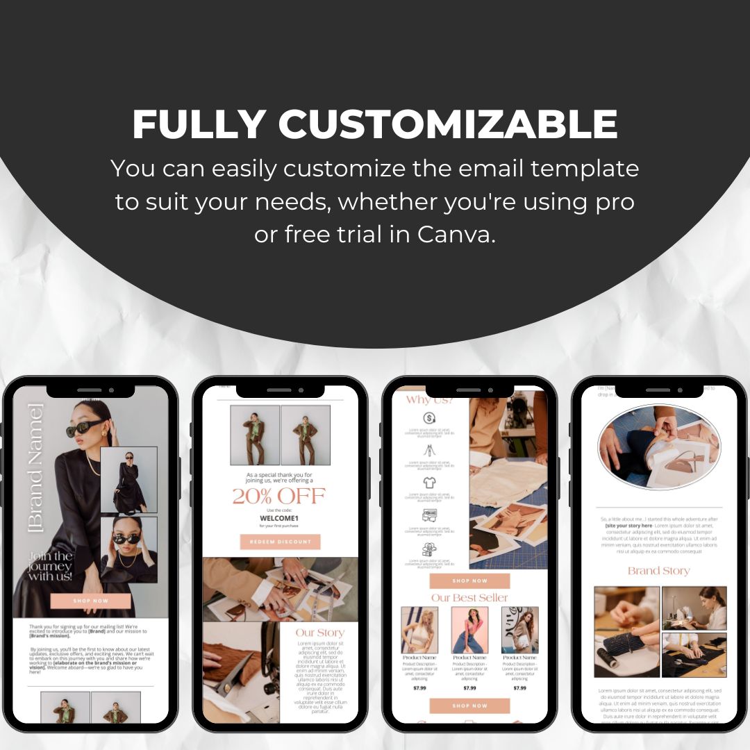 fully customizable email template