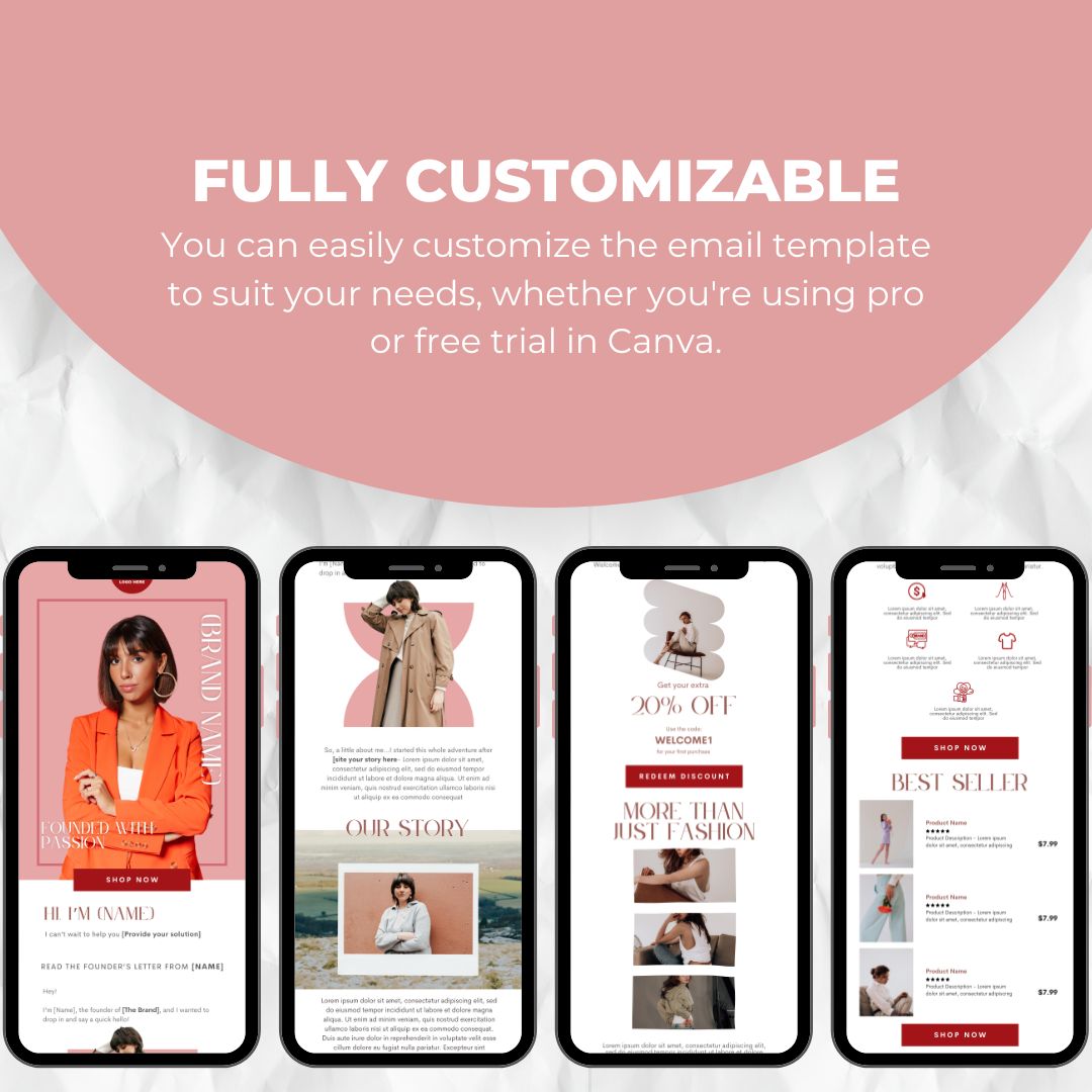 fully customizable email template