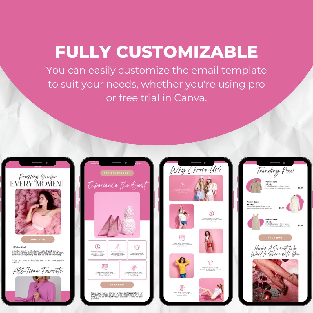 fully customizable email template