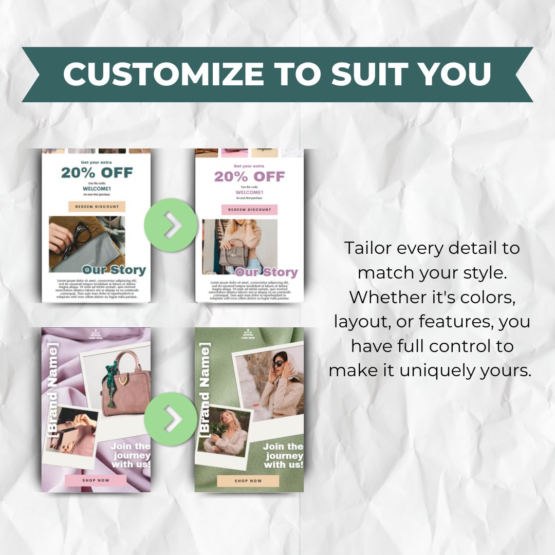 customize template to suit you