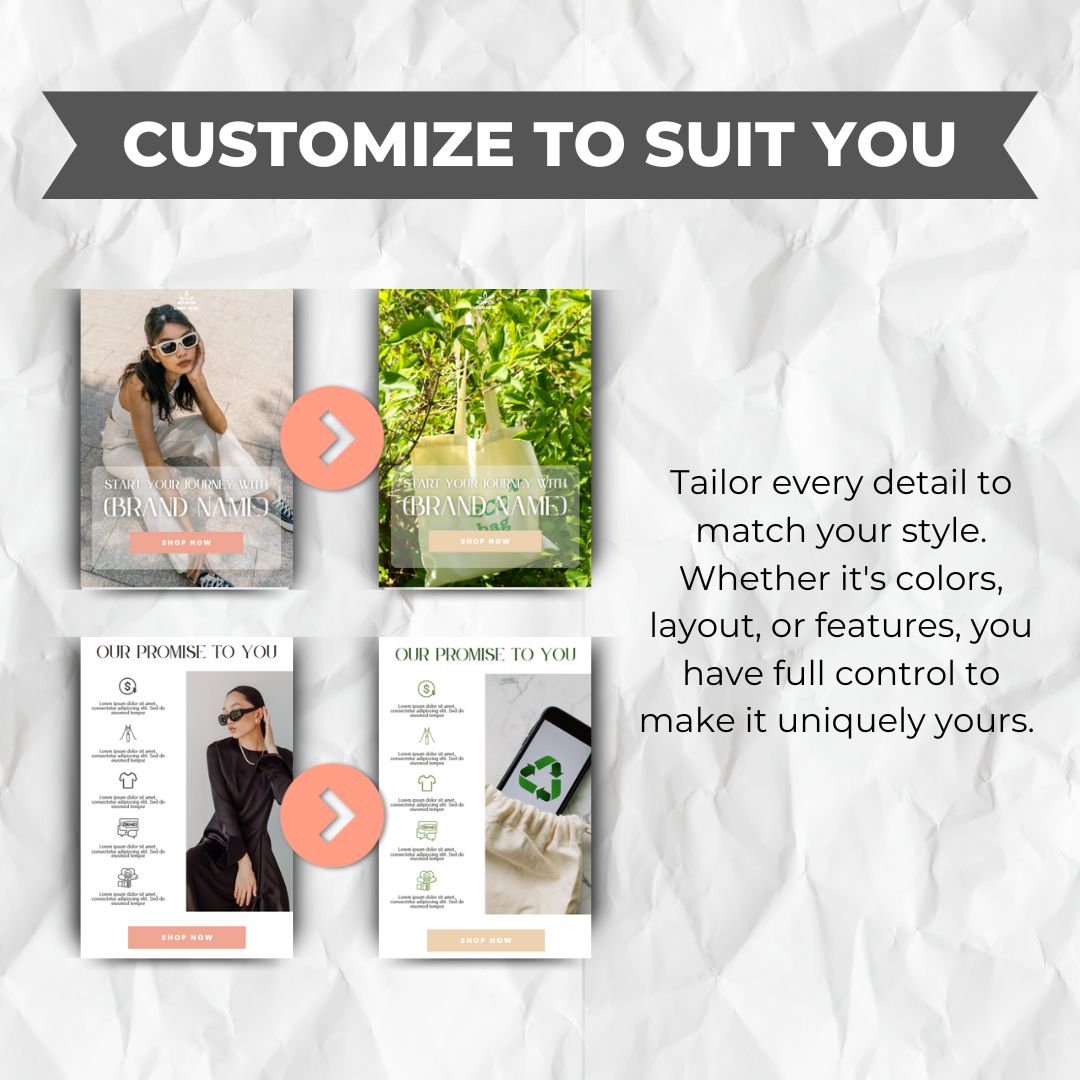 customize template to suit you
