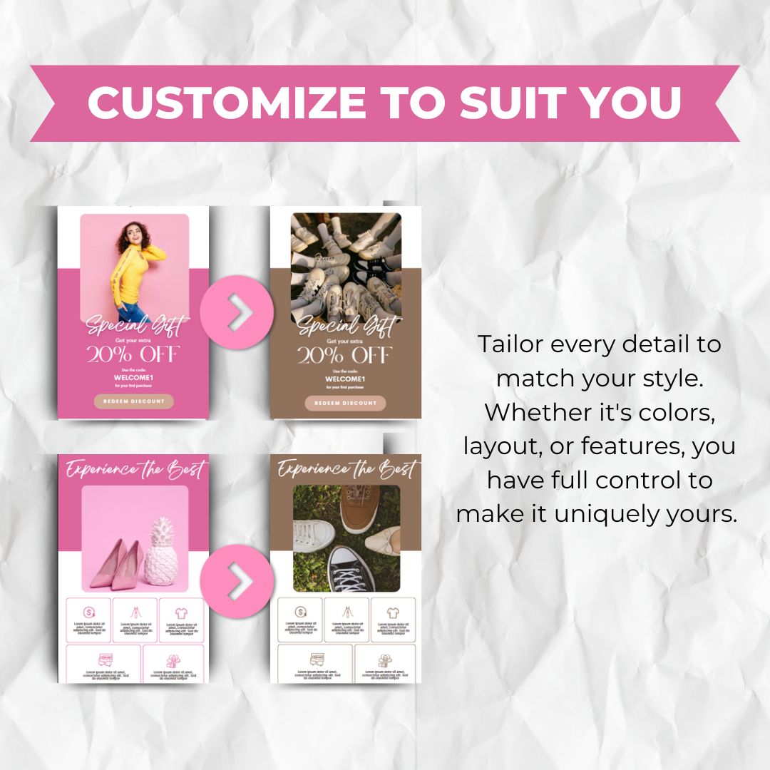 customize template to suit you