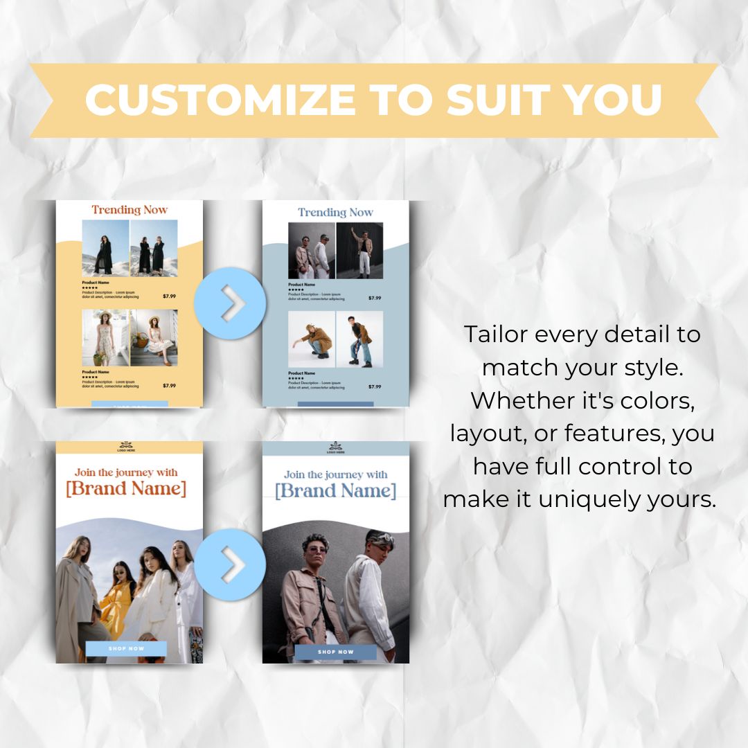 customize template to suit you