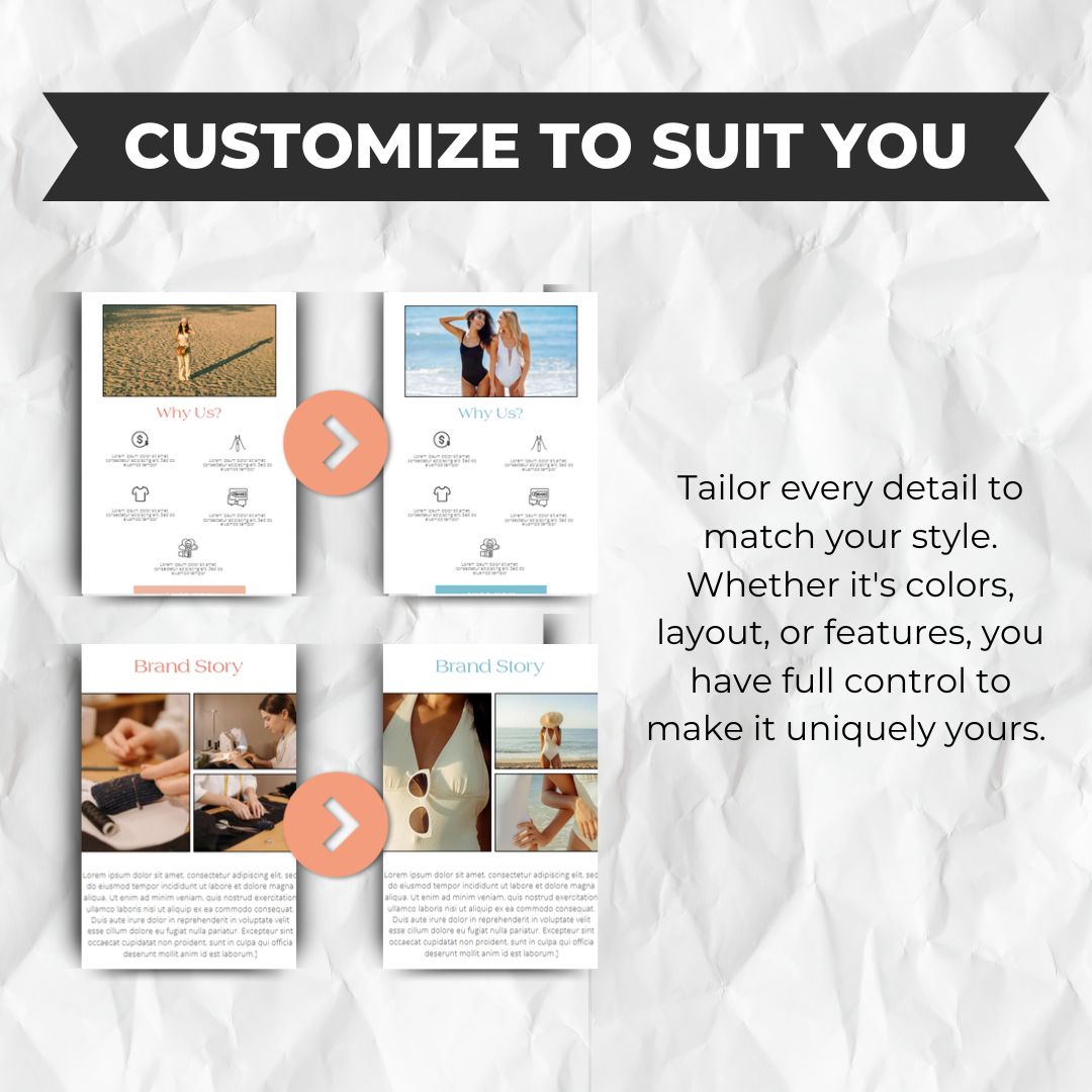 customize template to suit you