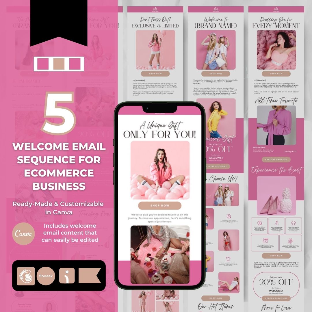 Minimalist Welcome email sequence template