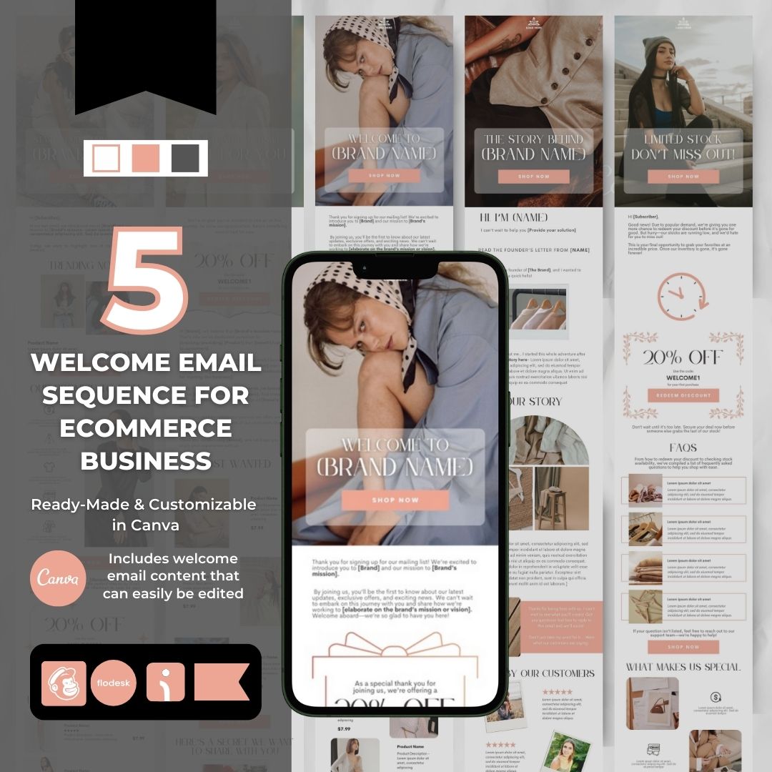 Minimalist Welcome email sequence template