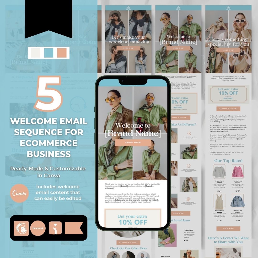 Minimalist Welcome email sequence template