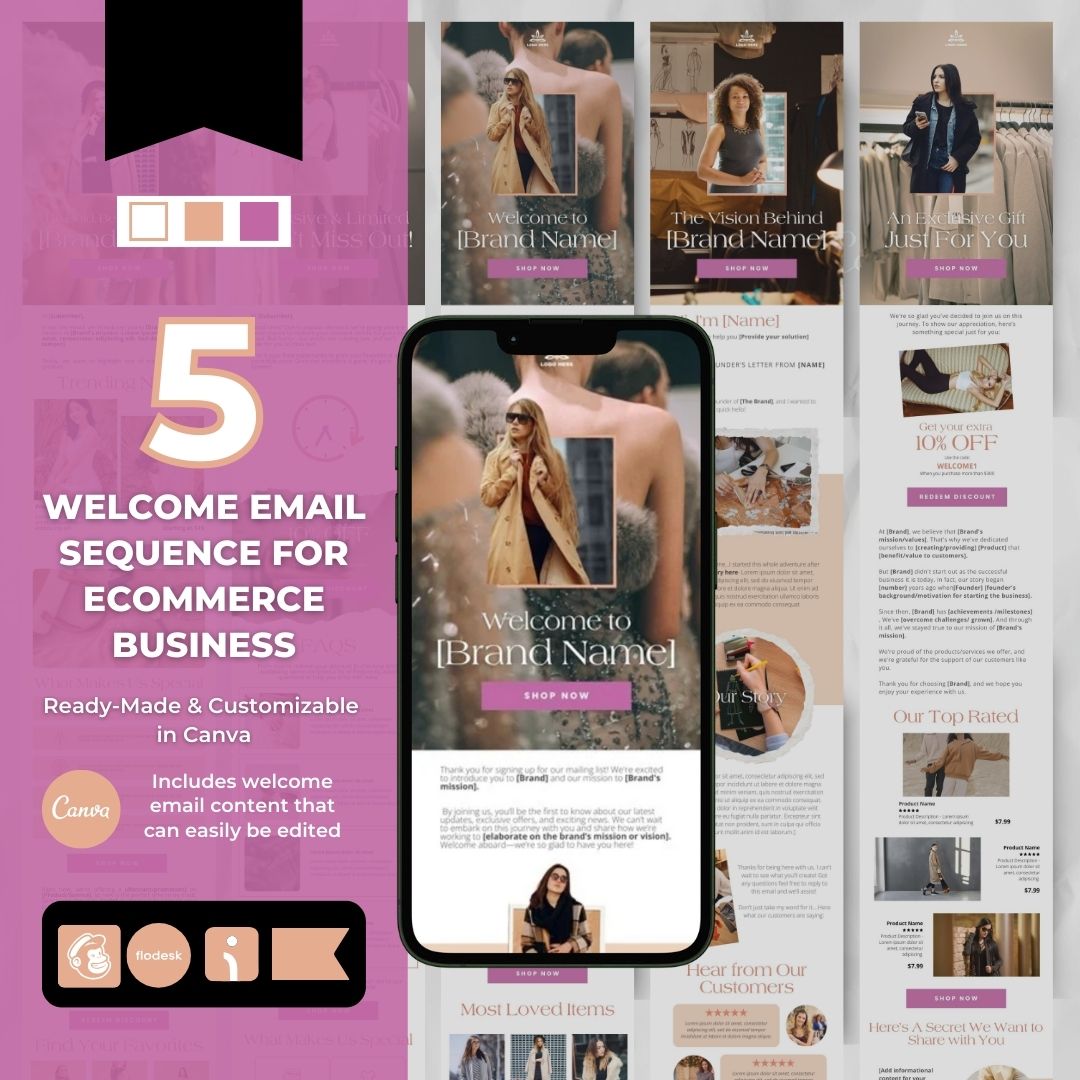 Minimalist Welcome email sequence template