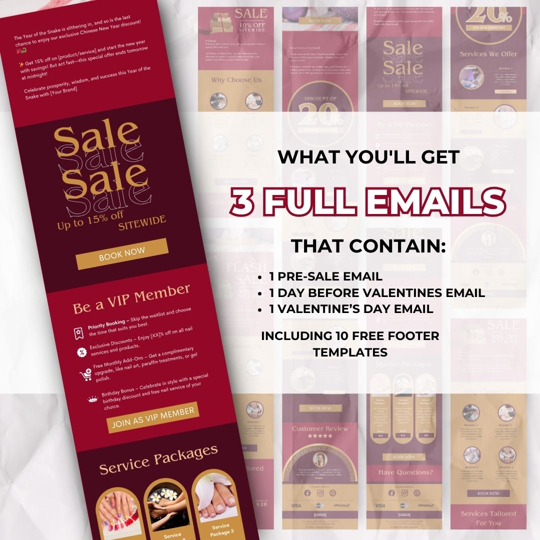 Lunar New Year pre sale email template
