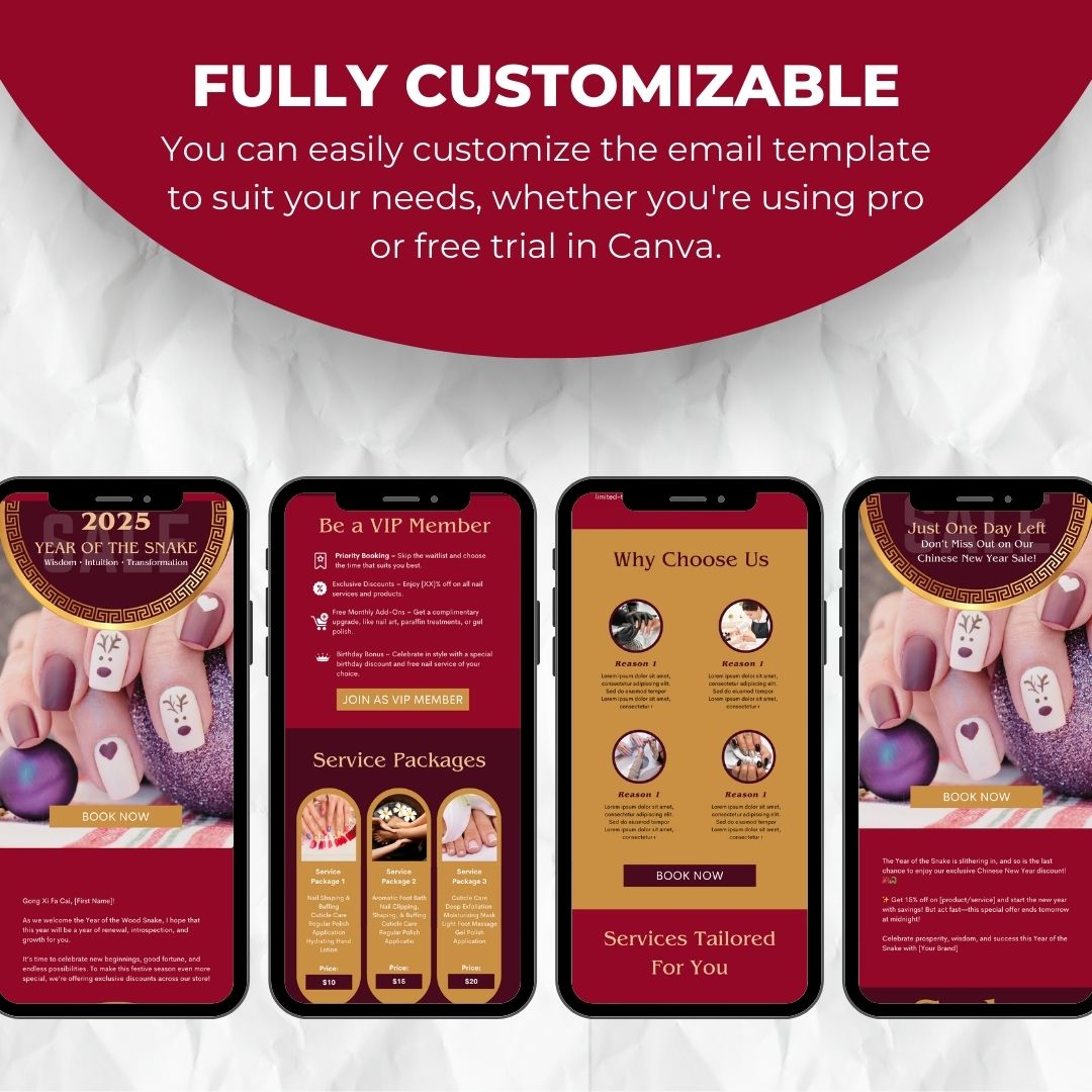 customizable Lunar New Year email template
