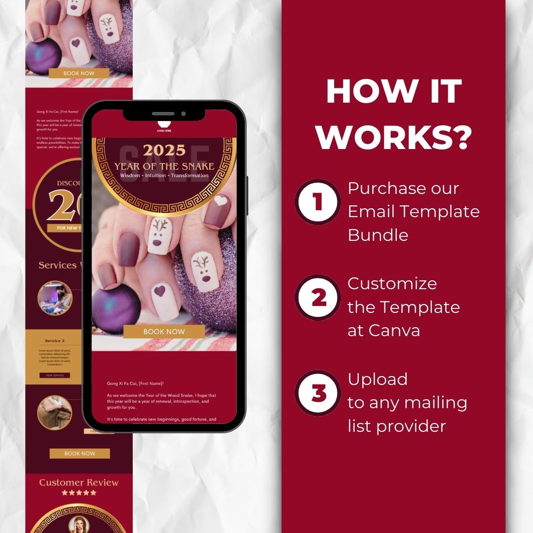 how the Lunar New Year email template works