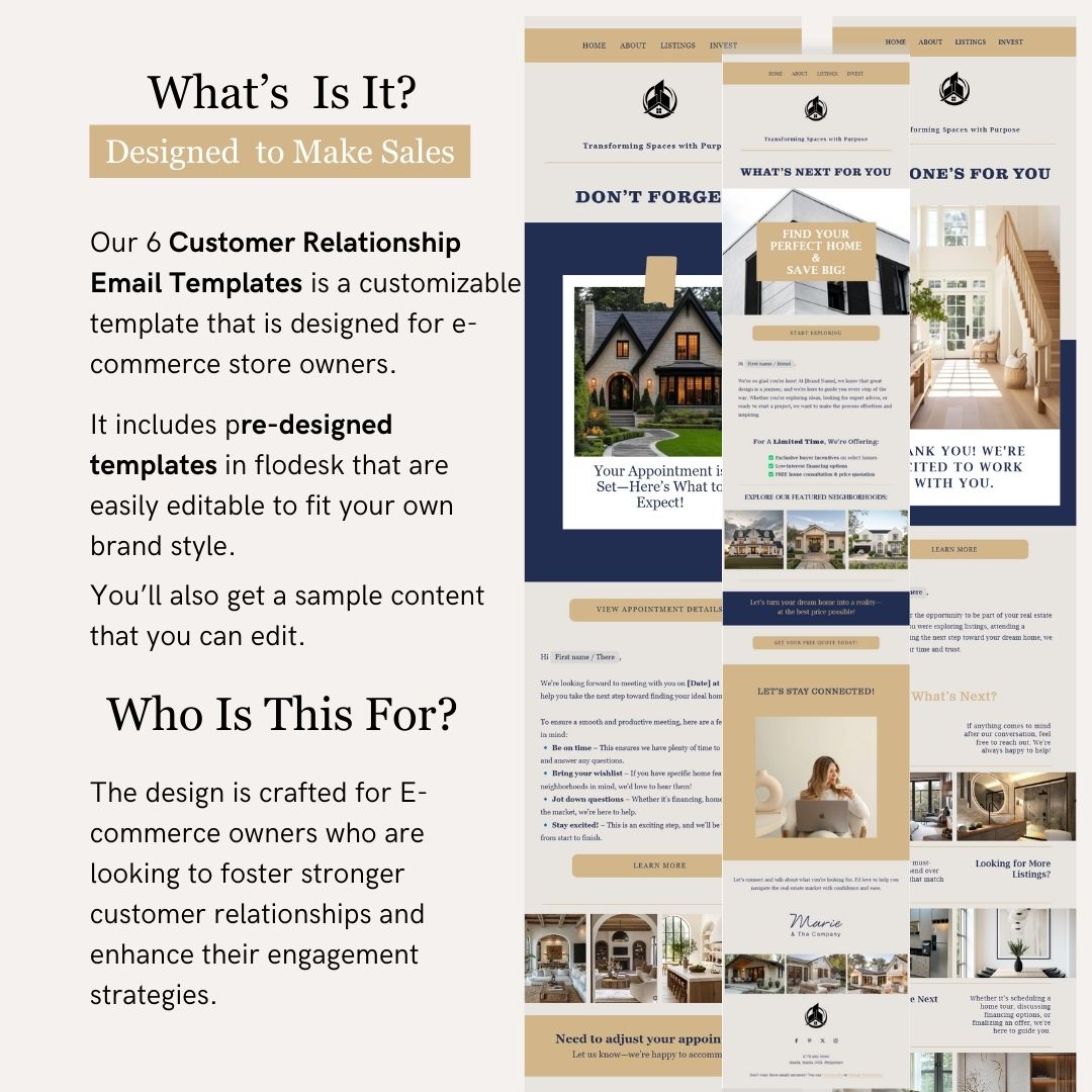 Flodesk Real Estate Business Email Template