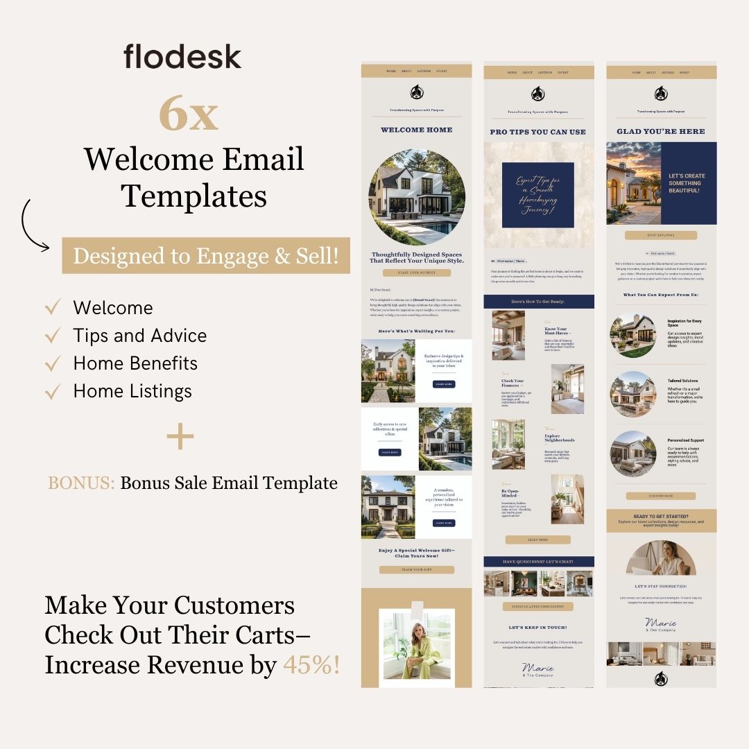 Flodesk Real Estate Business Welcome Email Template