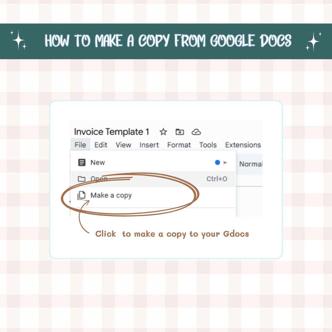 how to make a copy of the invoice template