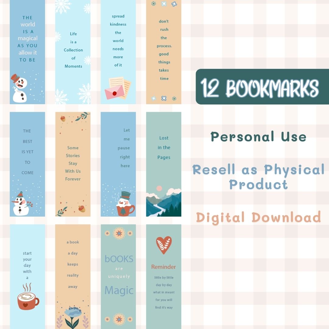 12 bookmark templates for personal use