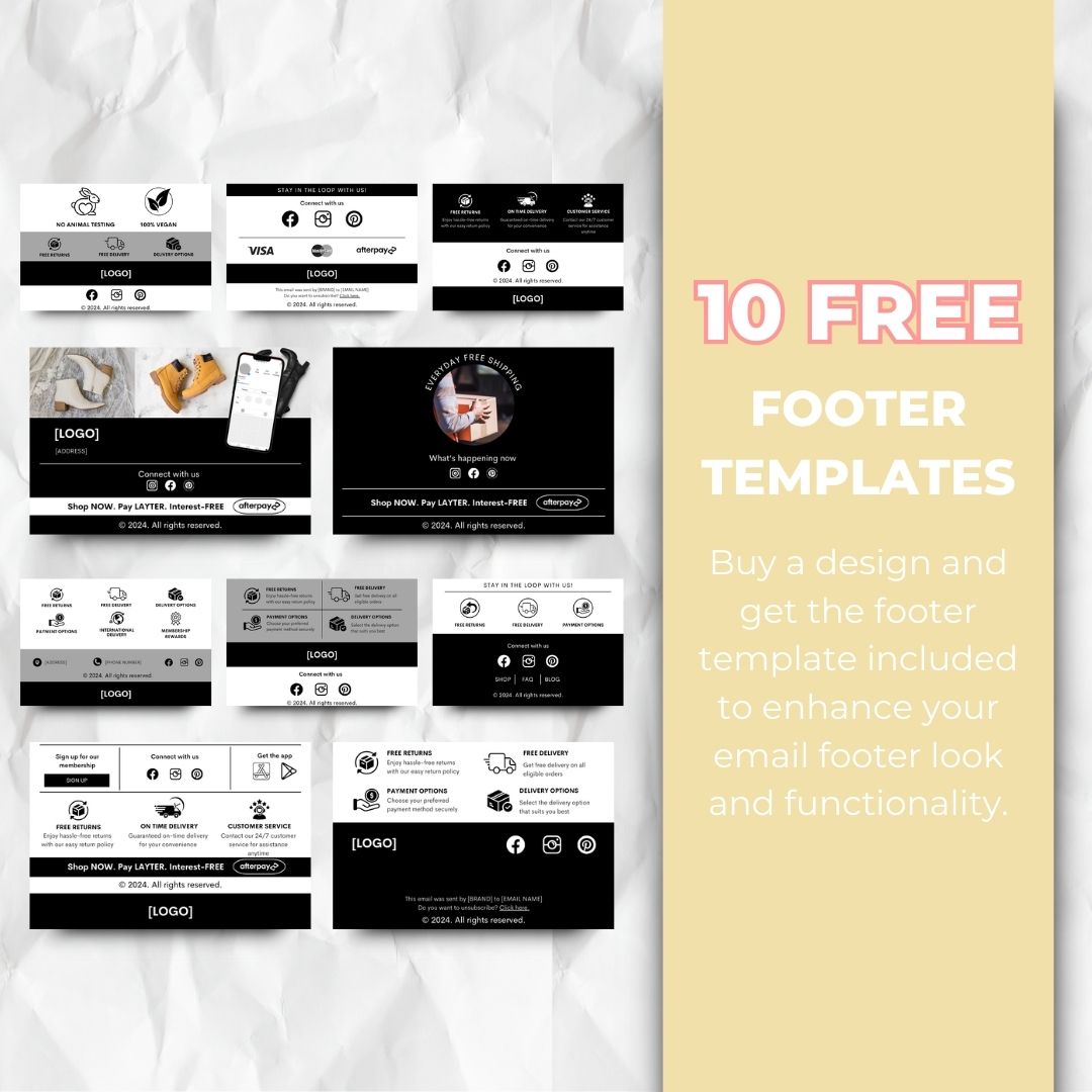 Christmas email footer template