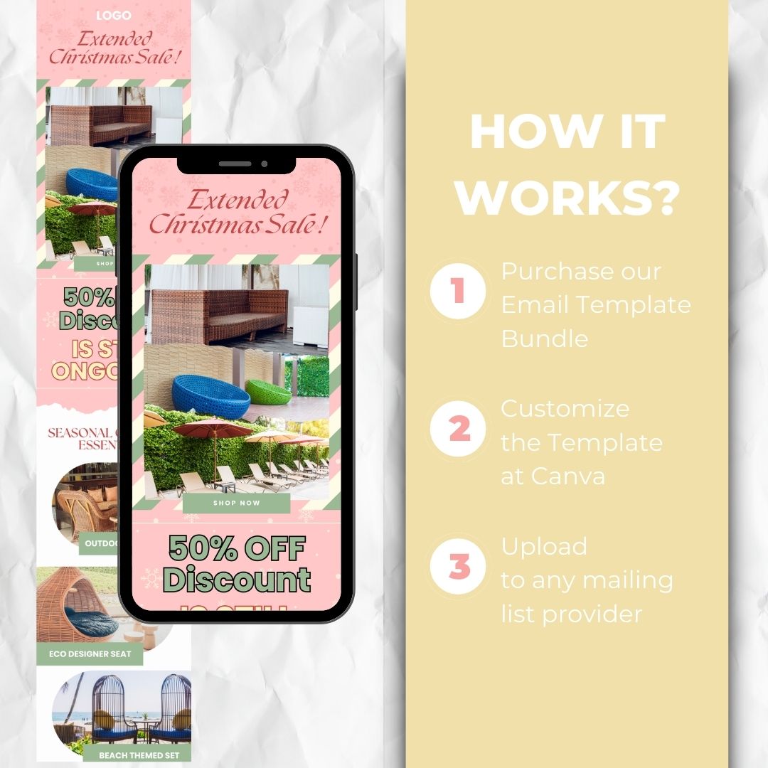 how the Christmas email template works