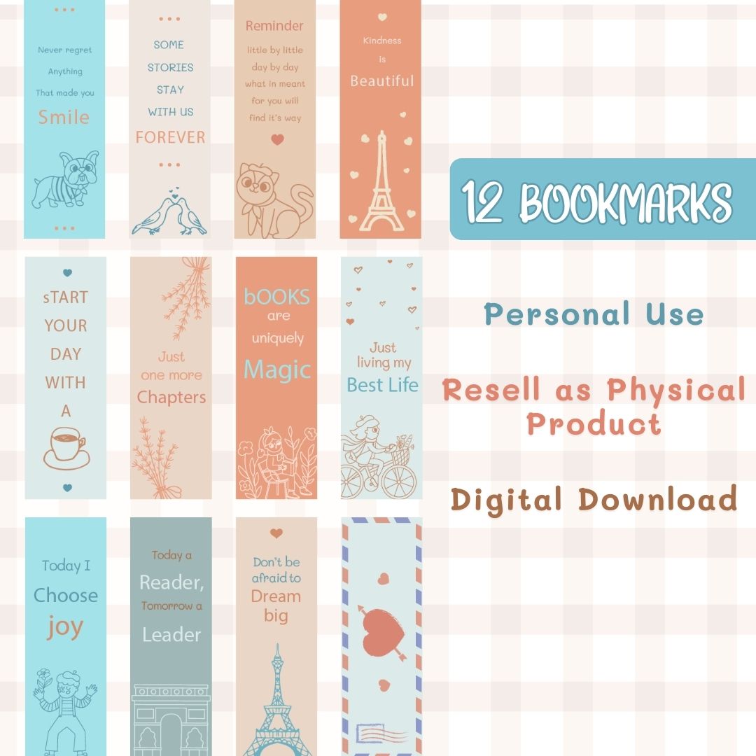 12 bookmark templates for personal use