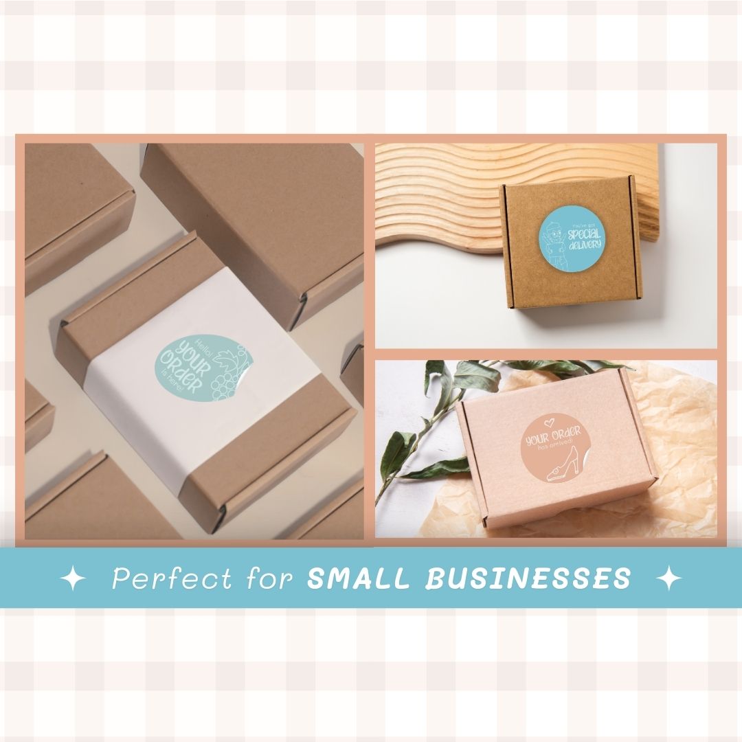 Digital sticker label template perfect for small businesses