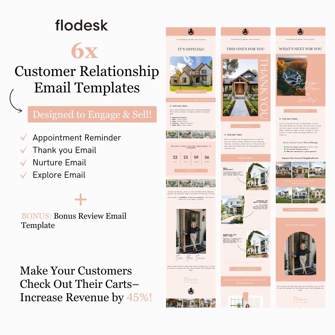 Flodesk Real Estate Business Customer Relationship Email Template