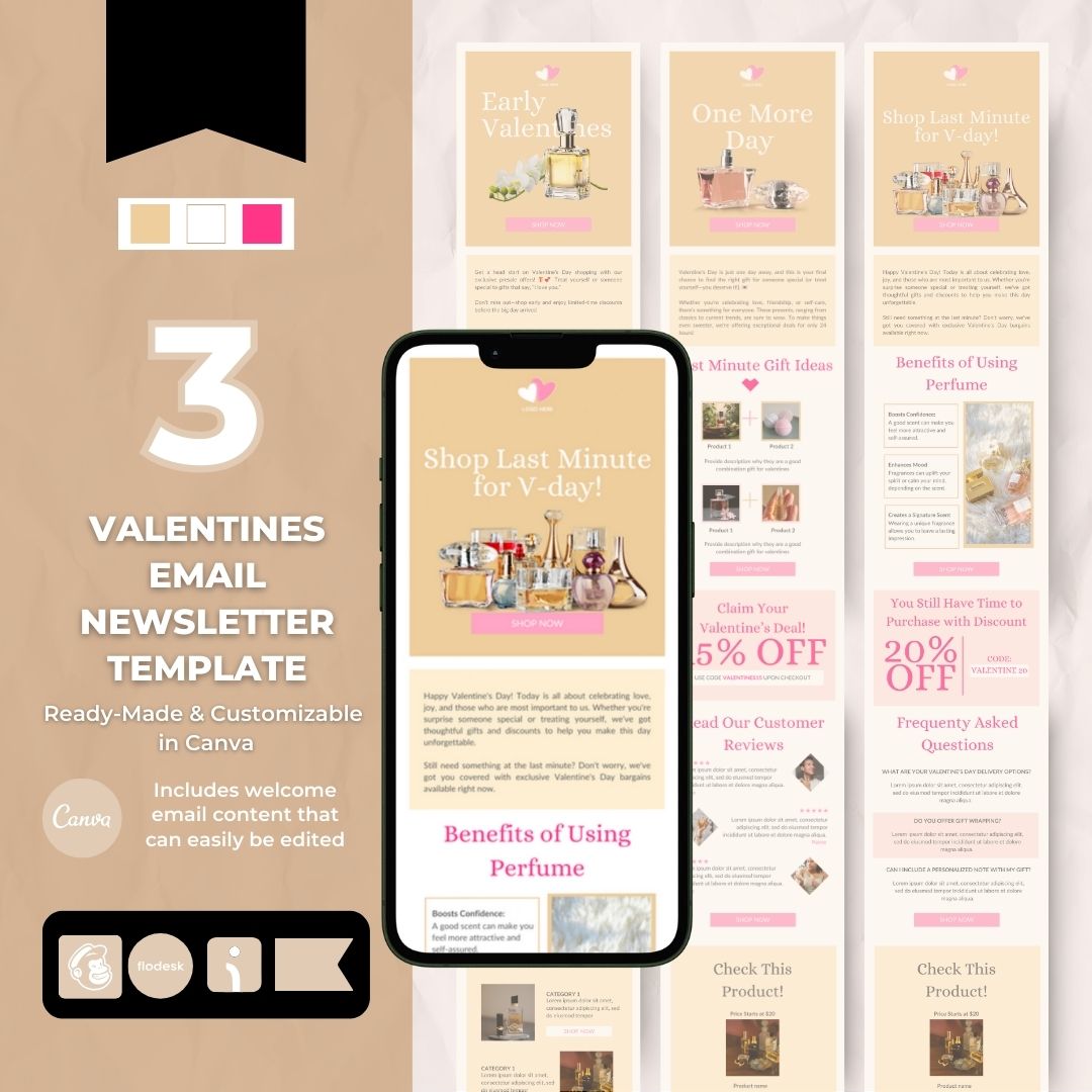 Valentines email newsletter template