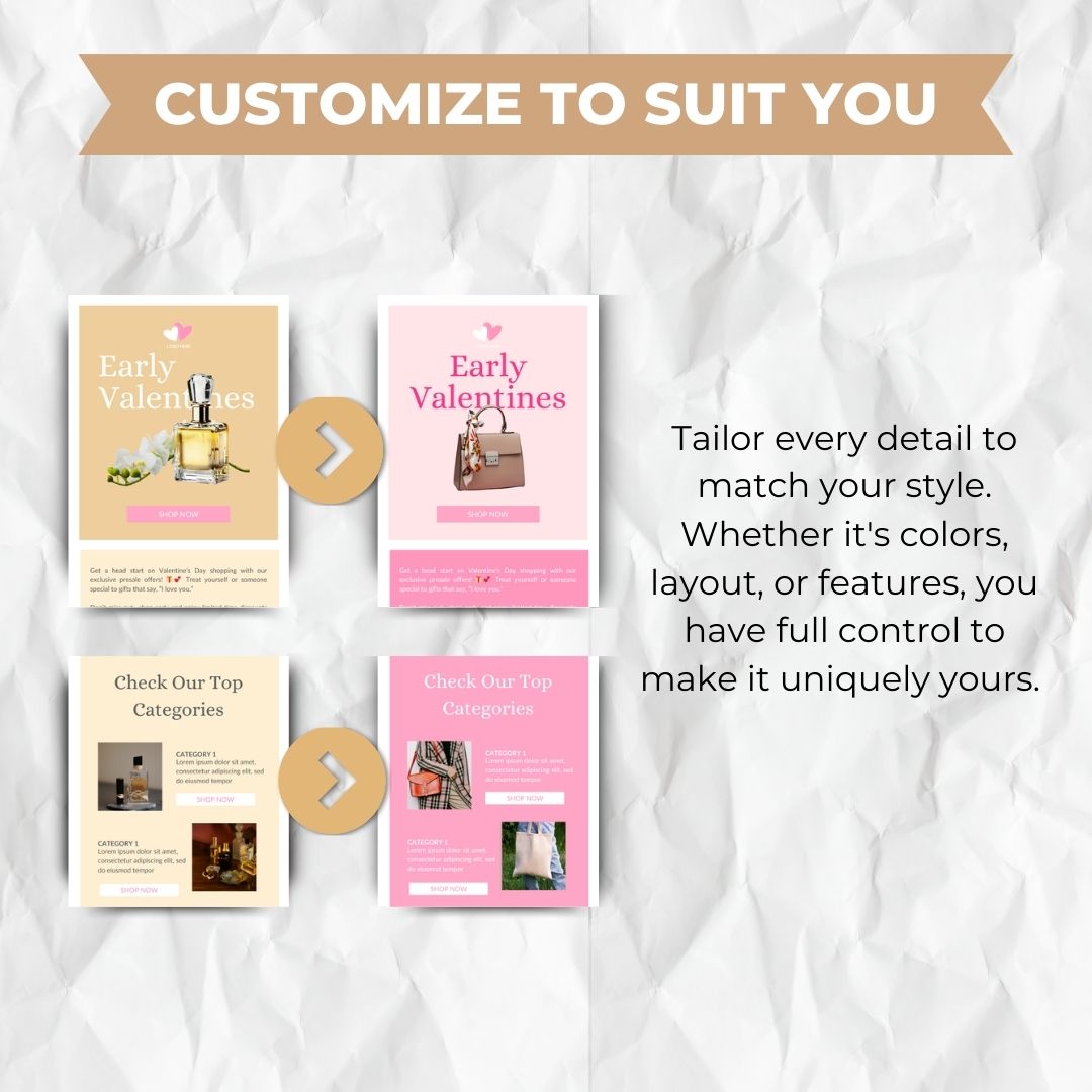 editable valentines email template