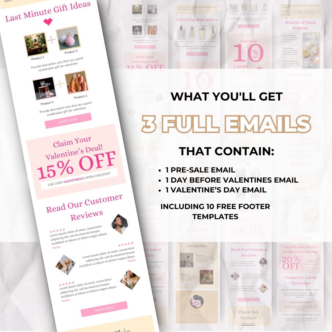 Valentines day pre sale email template