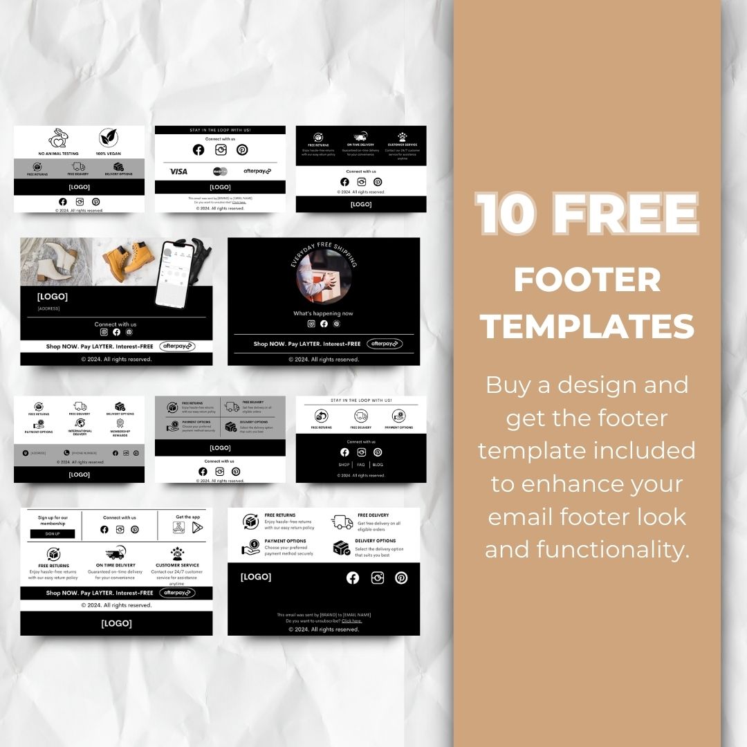 Valentines email footer template