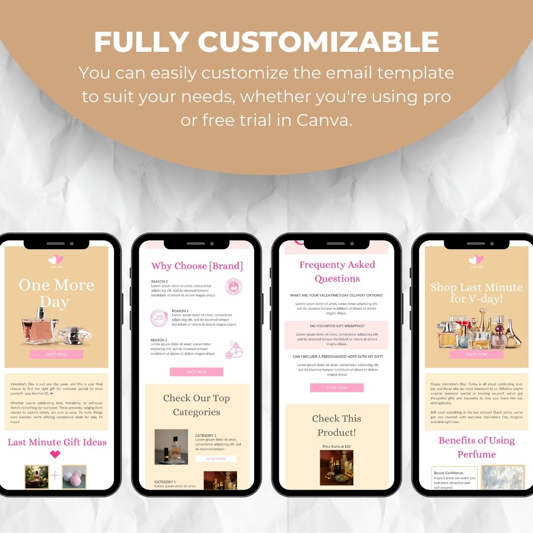 customizable valentines email template