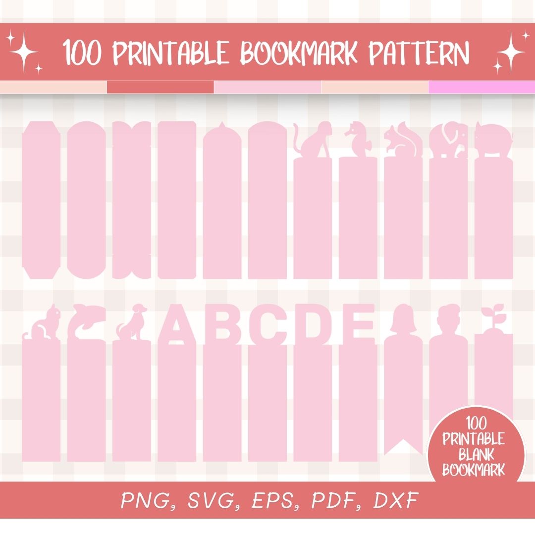 Printable blank bookmark template