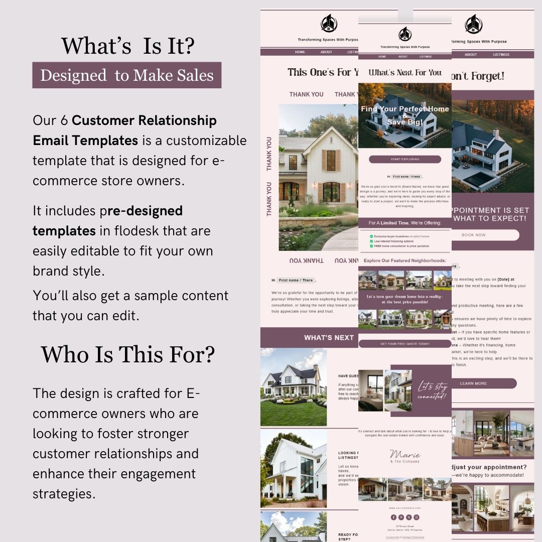 Flodesk Real Estate Business Email Template