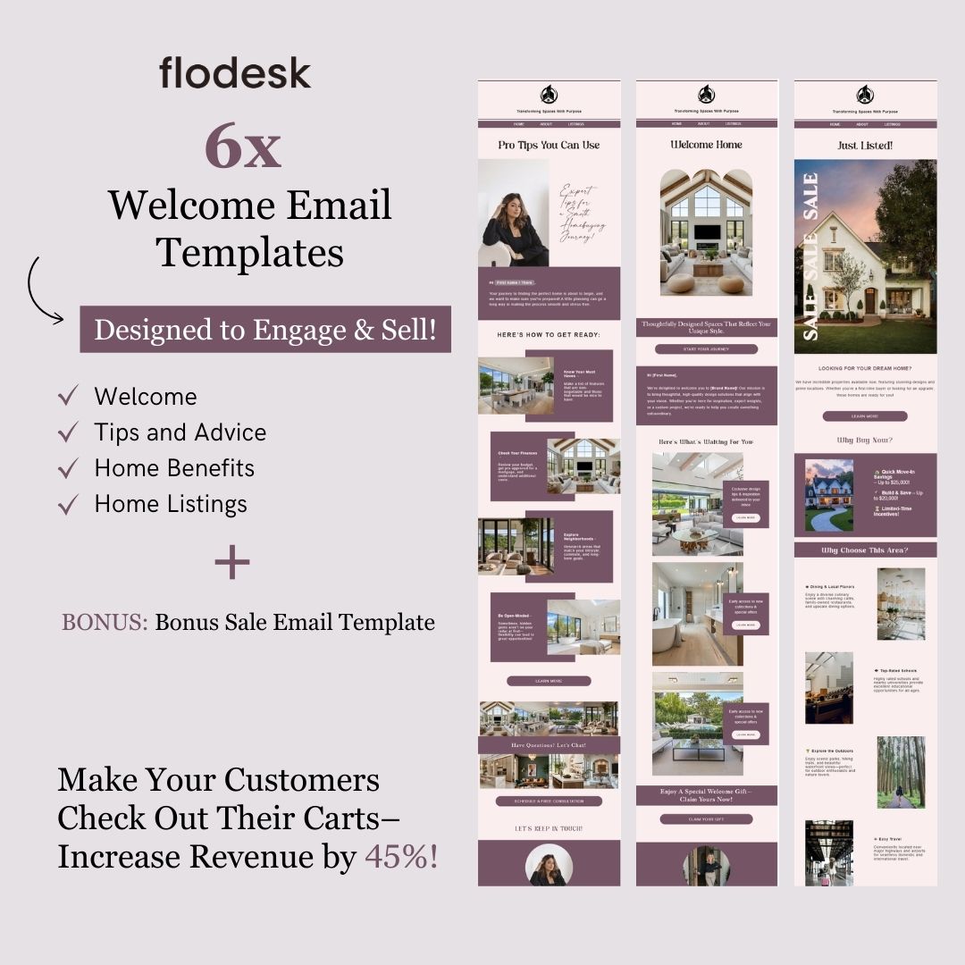 Flodesk Real Estate Business Welcome Email Template