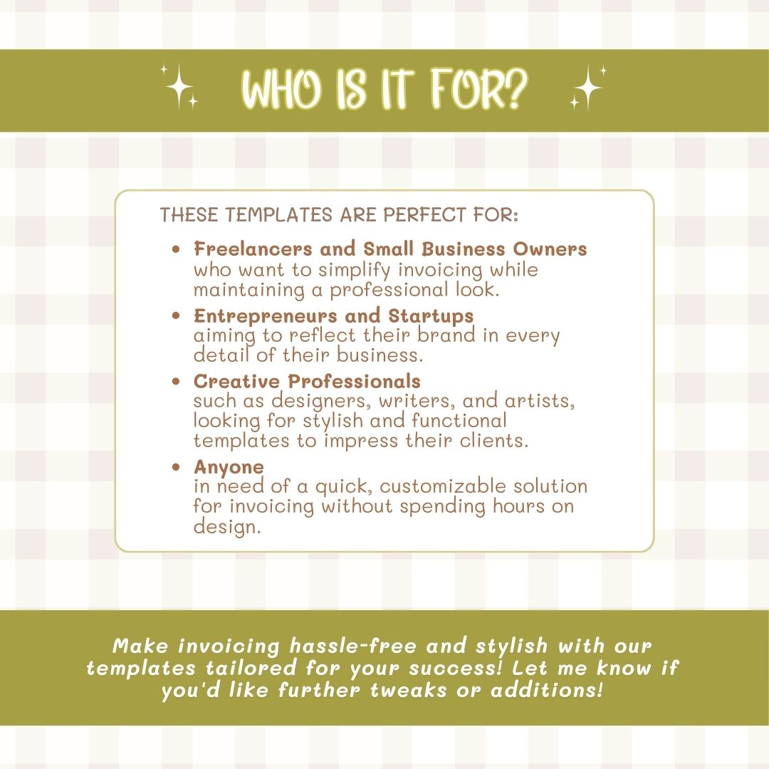 who is the invoice template for