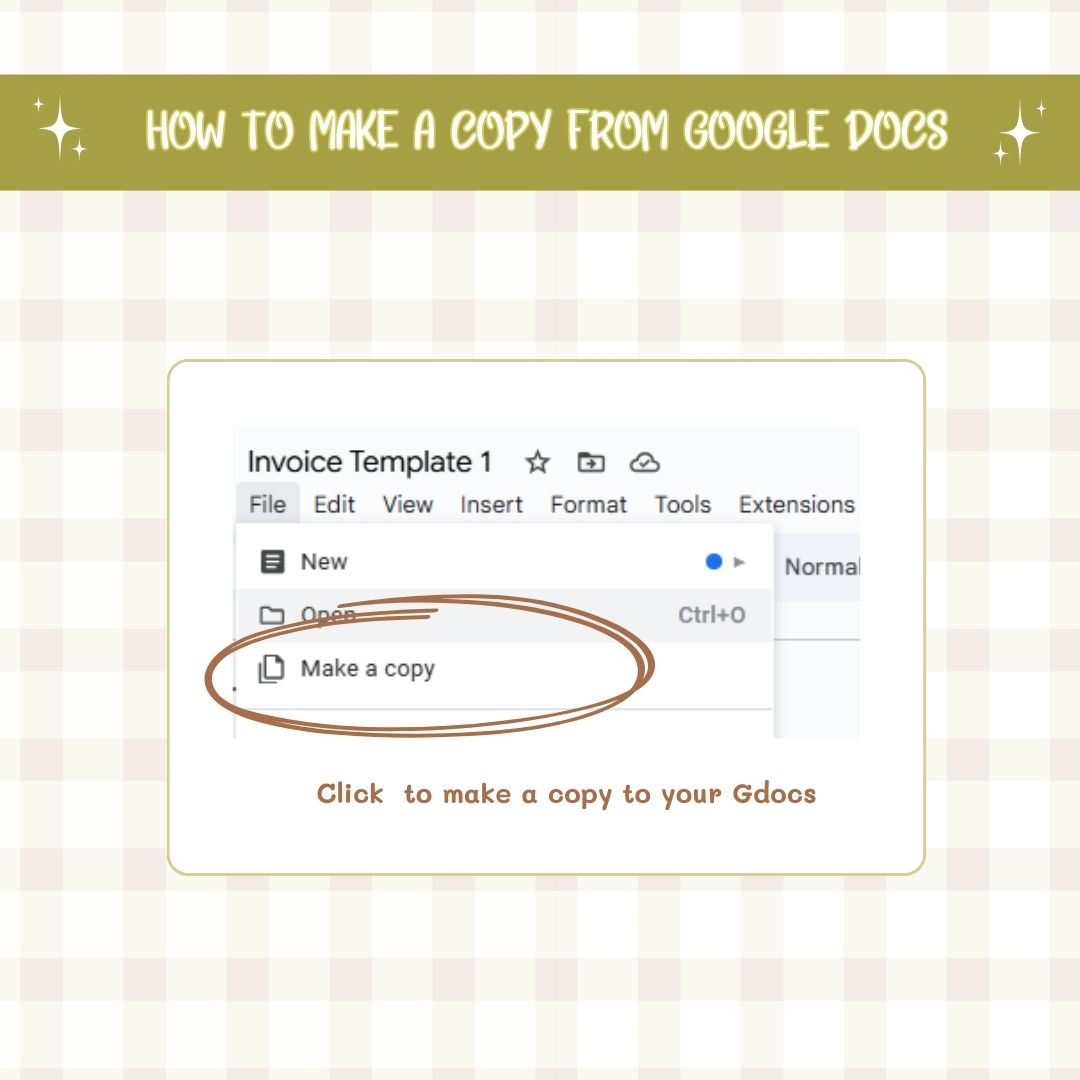 how to make a copy of the invoice template