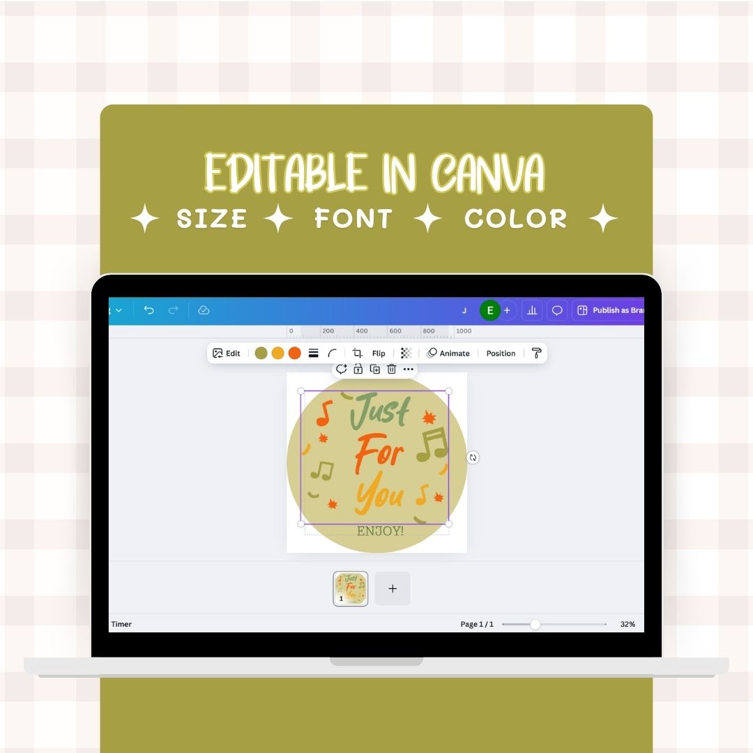 editable Digital sticker label