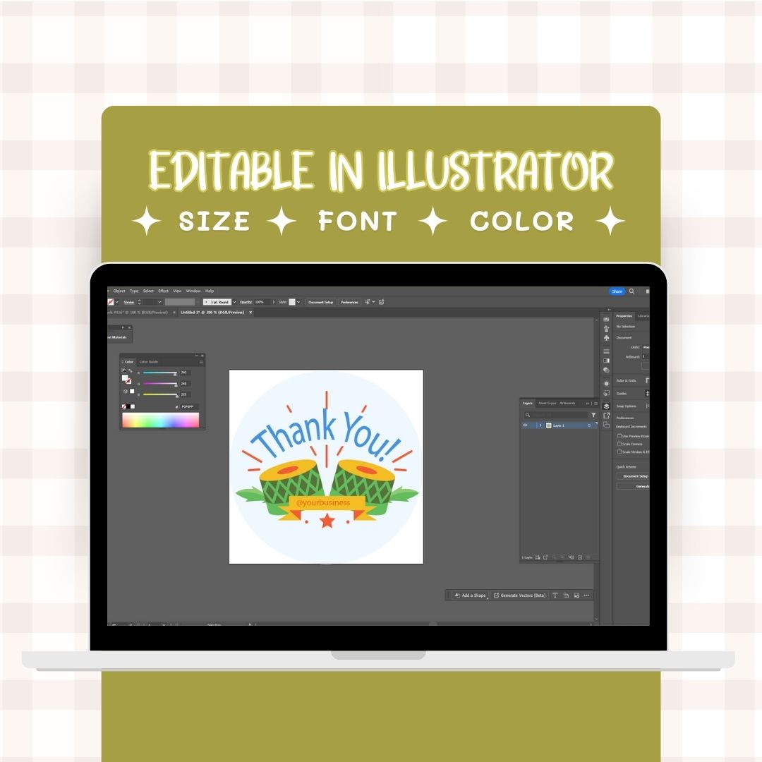 editable Digital sticker label in other platforms