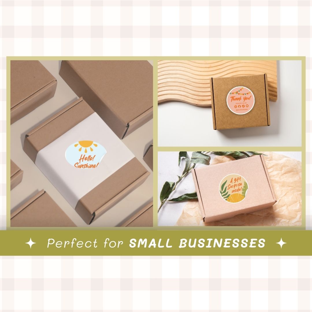 Digital sticker label template perfect for small businesses
