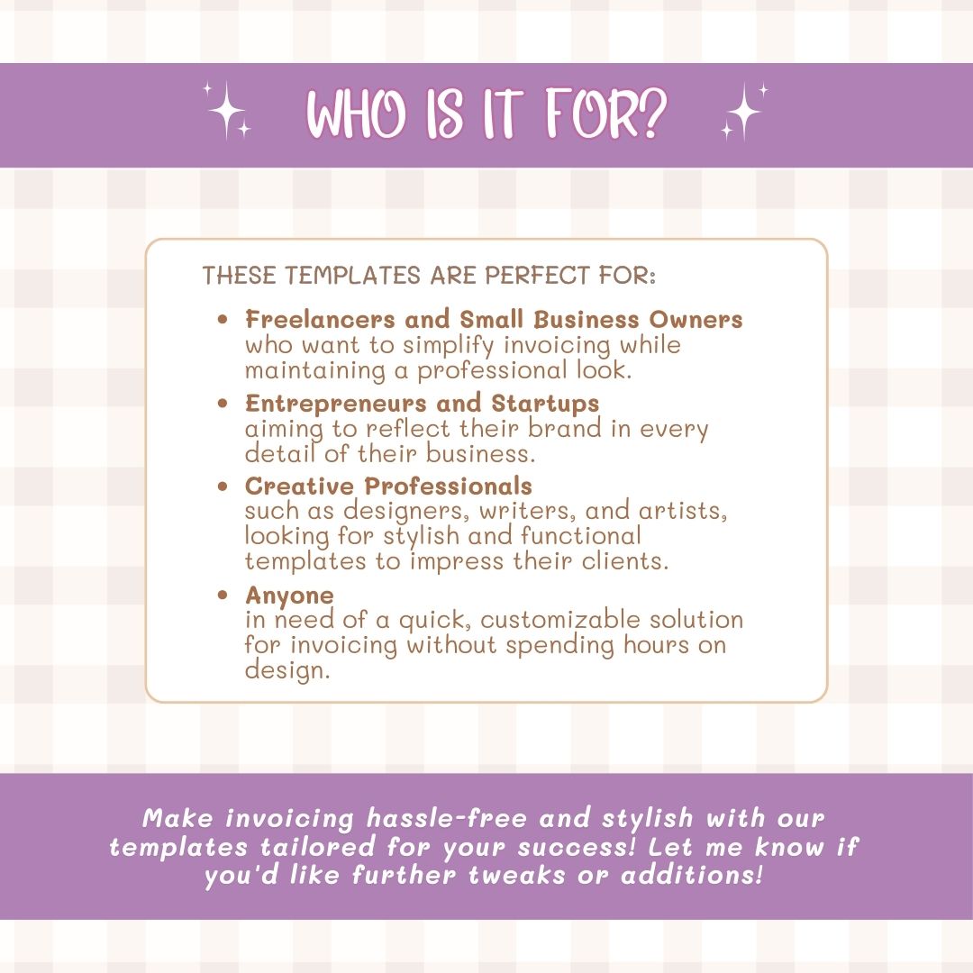 who is the invoice template for