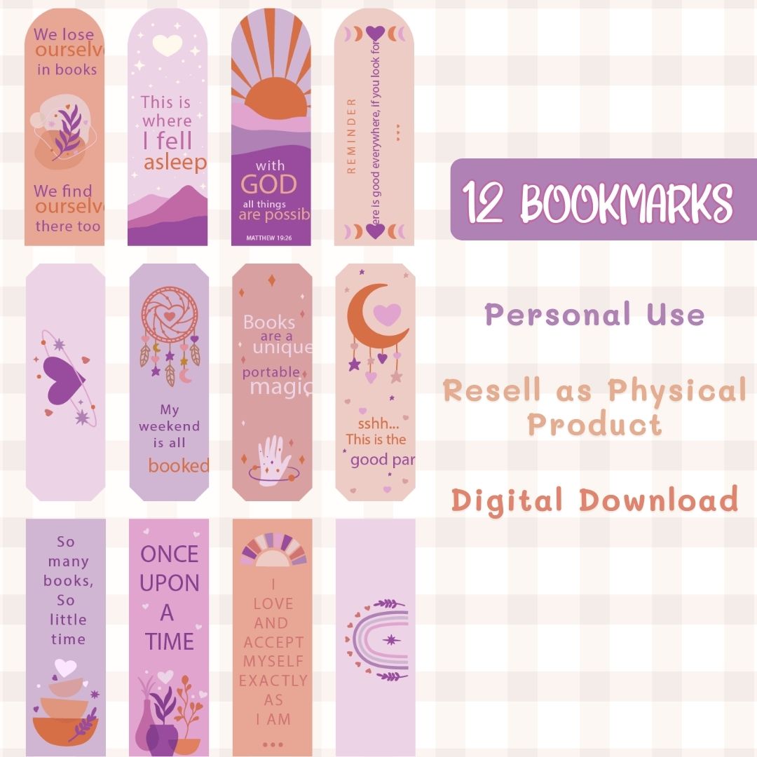 12 bookmark templates for personal use
