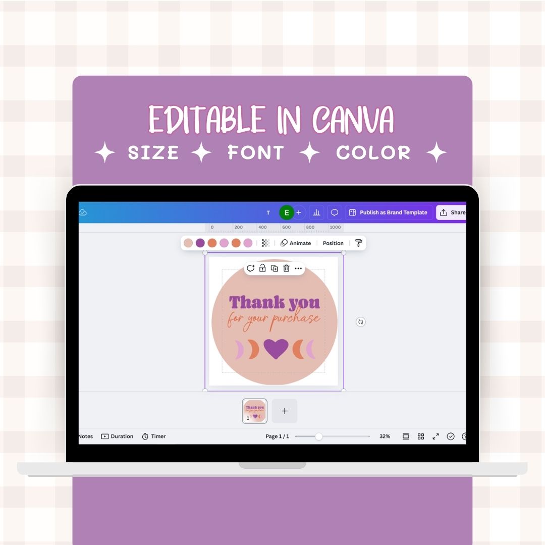 editable Digital sticker label