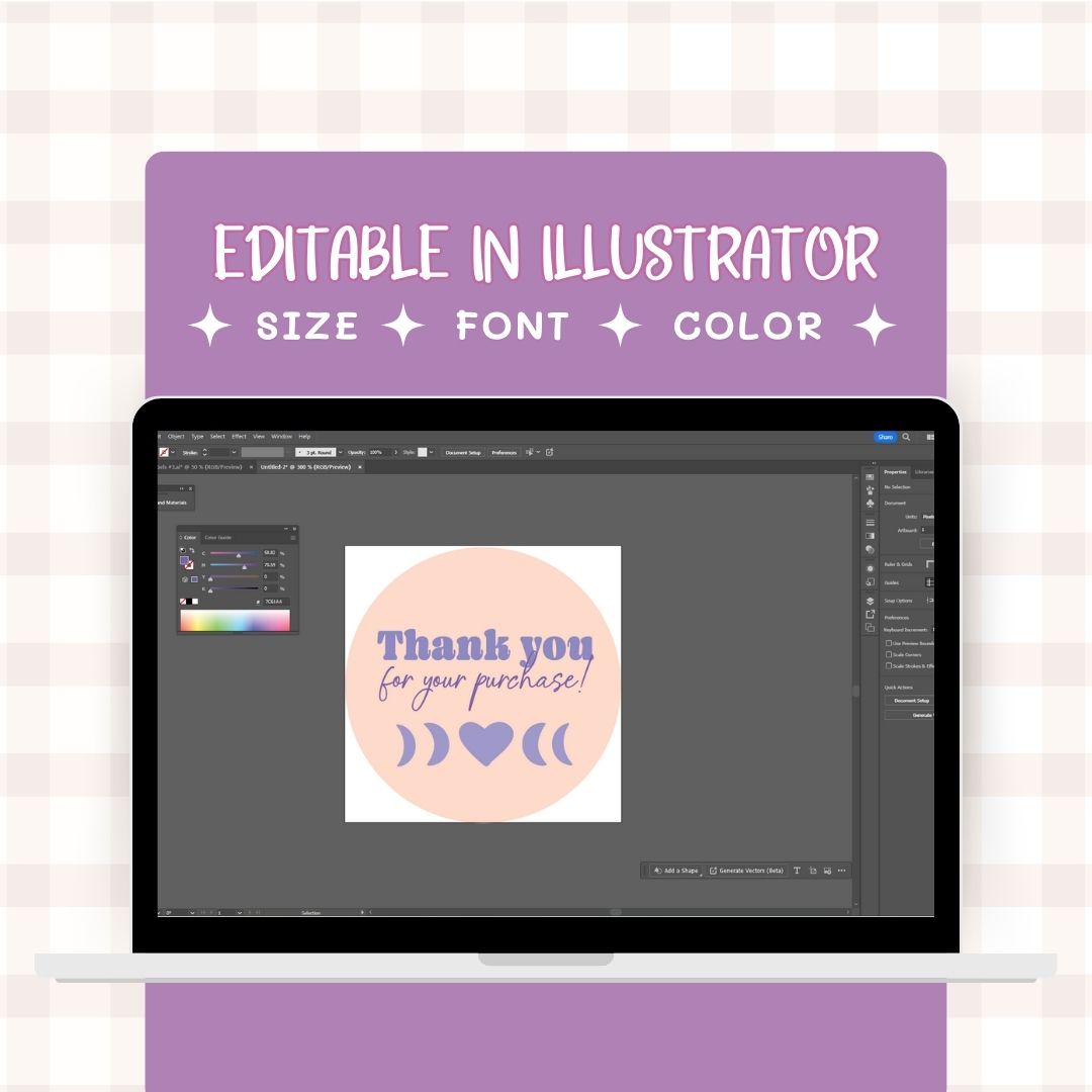 editable Digital sticker label in other platforms