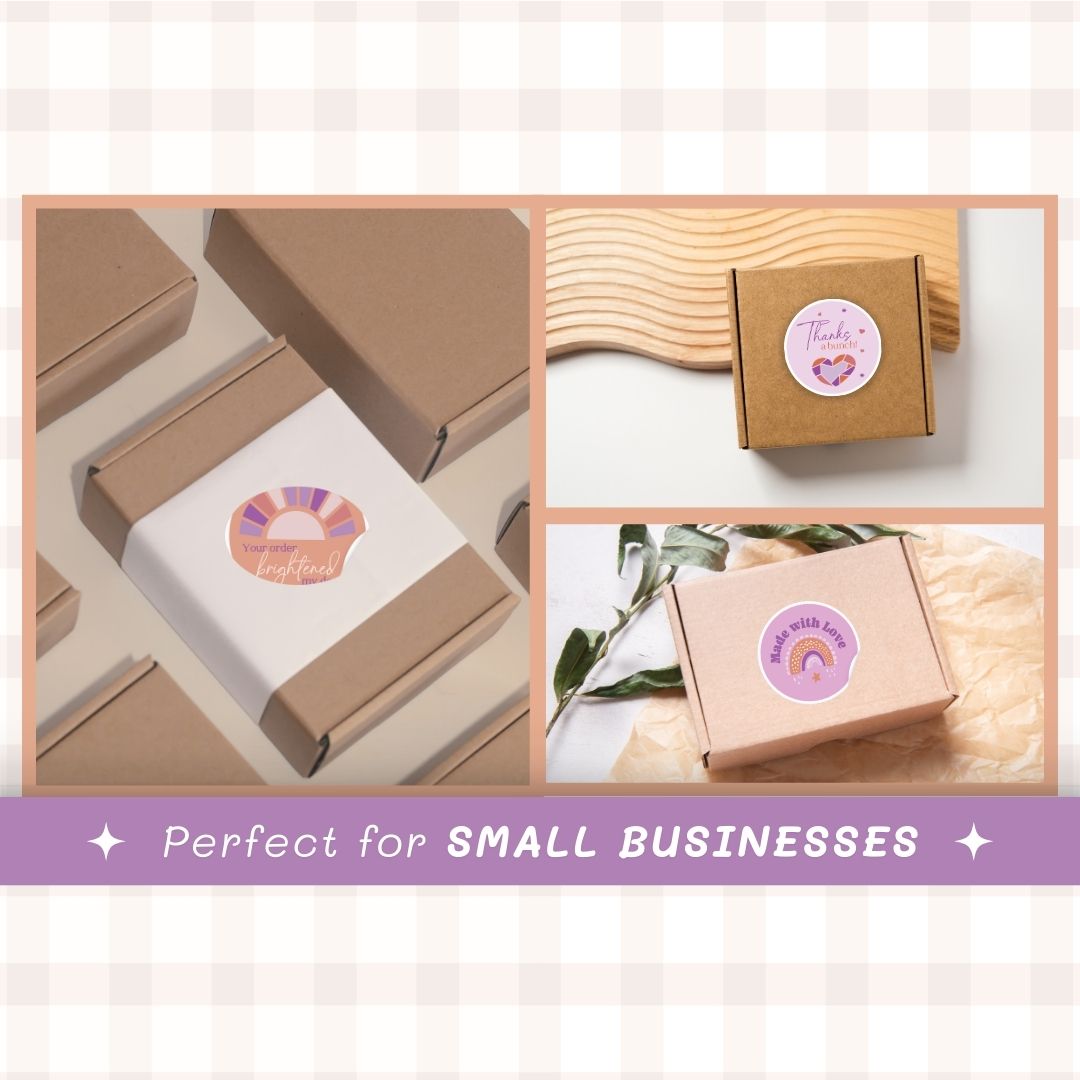 Digital sticker label template perfect for small businesses